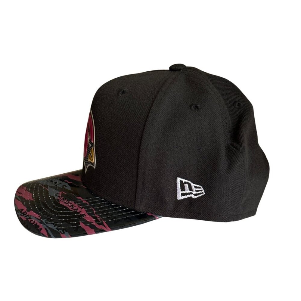 Arizona Cardinals New Era 9FIFTY Snapback Hat Black & Red NFL Adjustable Cap - Picture 3 of 9